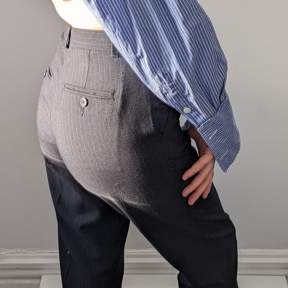 Clairborne Pinstripe Trousers - Picture 4 of 7